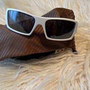 Oakley White Sunglasses with Brown Pouch